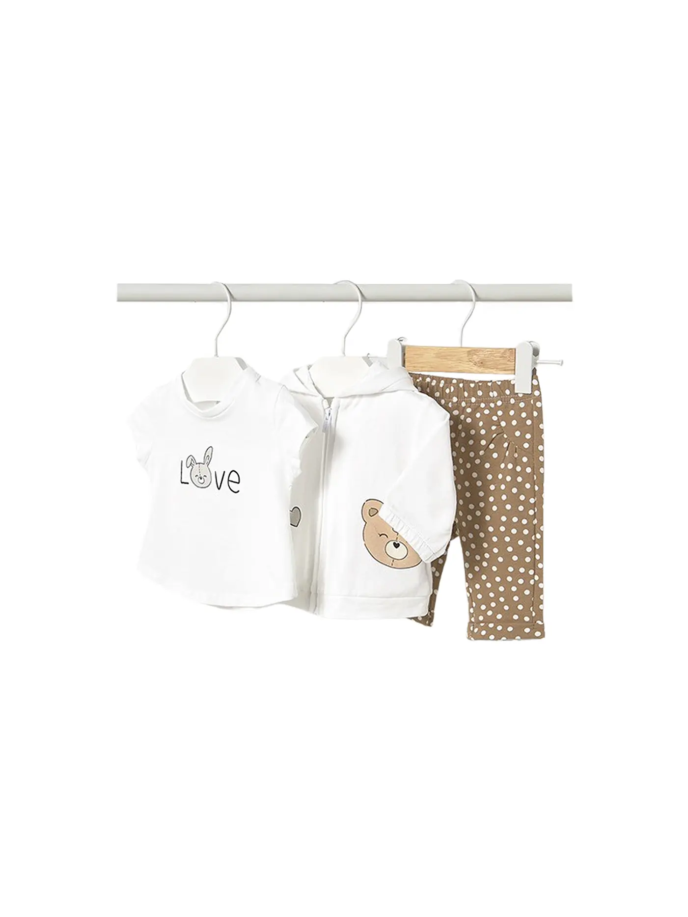 MAYORAL | Baby Set 3-teilig T-Shirt, Sweatjacke und Leggings | 